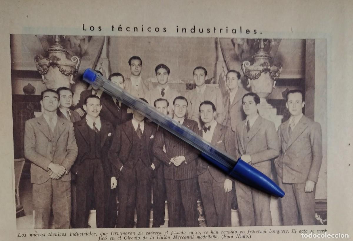 Otros art&iacute;culos de coleccionismo en papel: MADRID C&Iacute;RCULO DE LA UNI&Oacute;N MERCANTIL NUEVOS T&Eacute;CNICOS INDUSTRIALES FIN DE CARRERA RECORTE PRENSA 1935