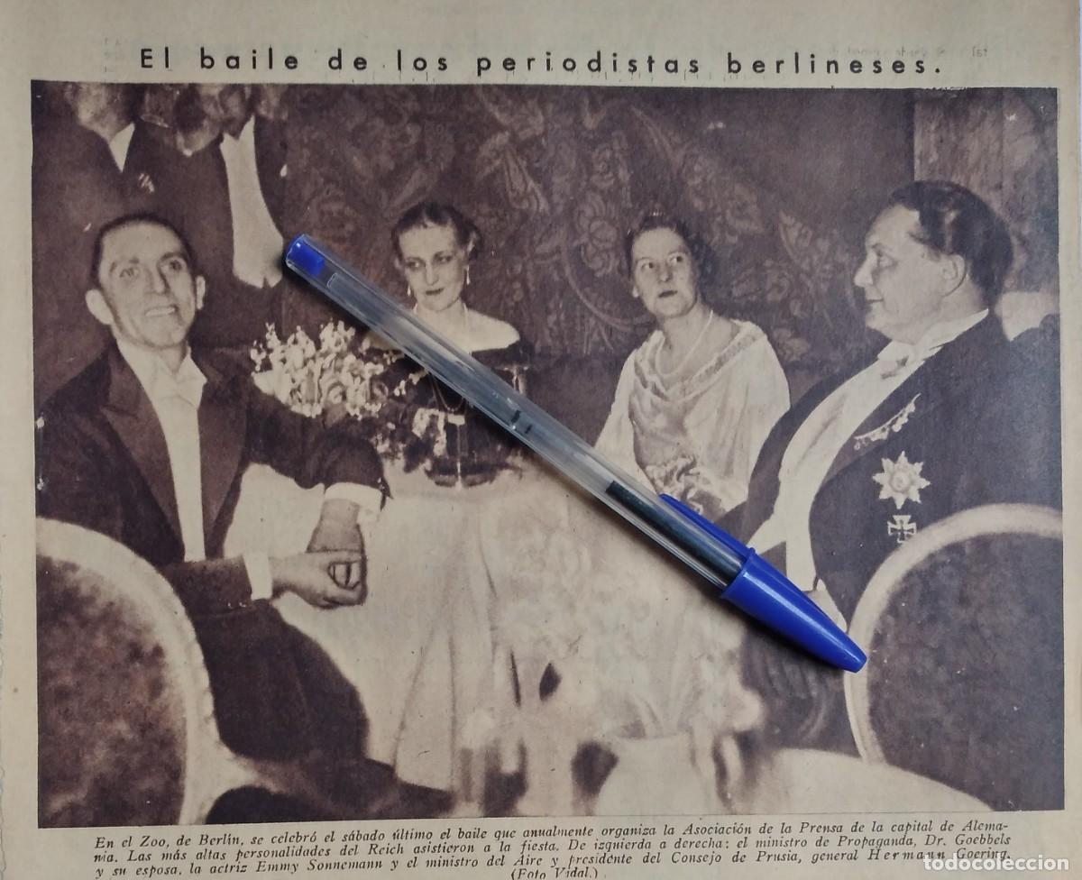 Otros art&iacute;culos de coleccionismo en papel: BERL&Iacute;N ALEMANIA MINISTRO PROPAGANDA GOEBBELS ACTRIZ EMMY SONNEMAN MINISTRO AIRE HERMANN GOERING 1935