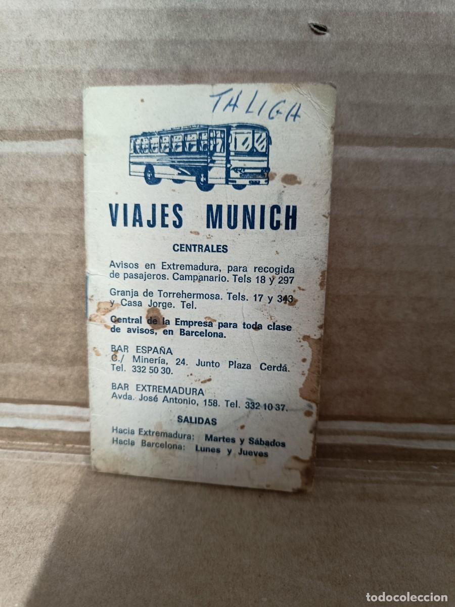 Otros art&iacute;culos de coleccionismo en papel: ANTIGUO LIBRITO, PARADAS DE BUS VIAJES MUNICH, BARCELONA- EXTREMADURA -S2