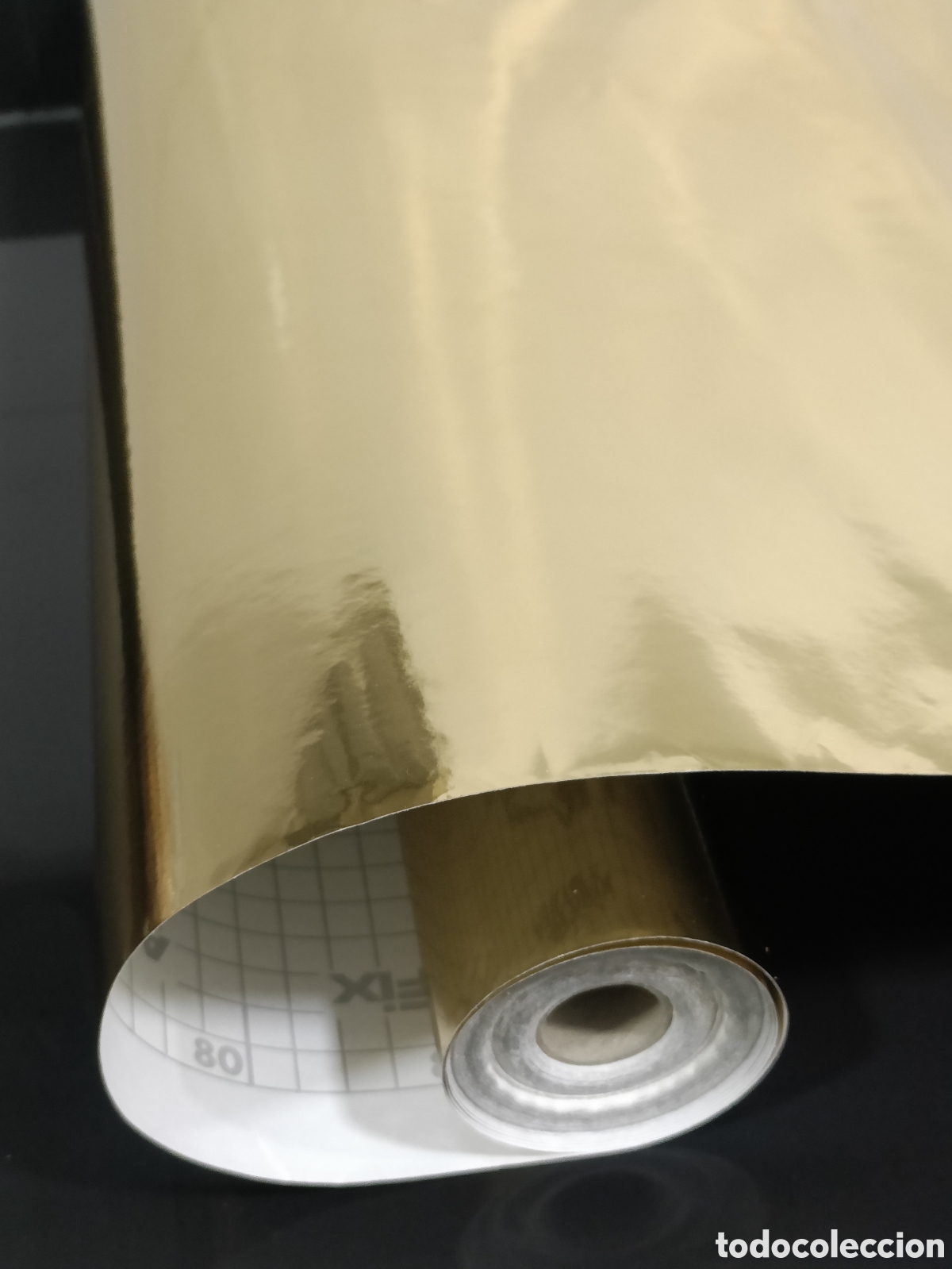 Otros art&iacute;culos de coleccionismo en papel: Rollo adhesivo dorado met&aacute;lico Aeronfix