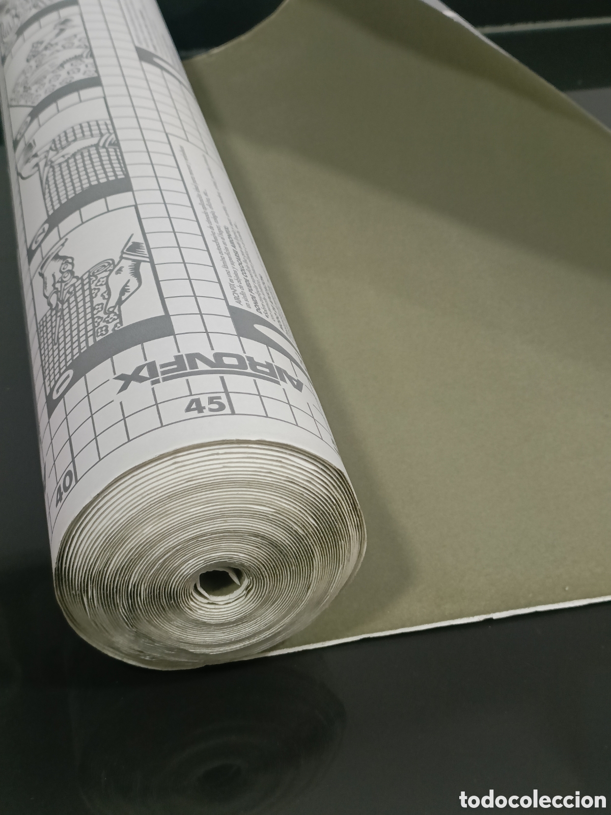 Otros art&iacute;culos de coleccionismo en papel: Rollo Adhesivo Aironfix terciopelo gris