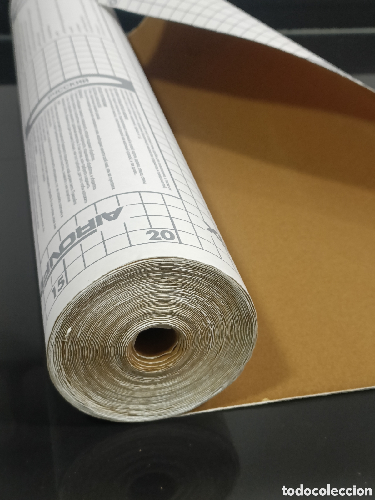 Otros art&iacute;culos de coleccionismo en papel: Rollo Adhesivo Aironfix terciopelo color tipo ocre