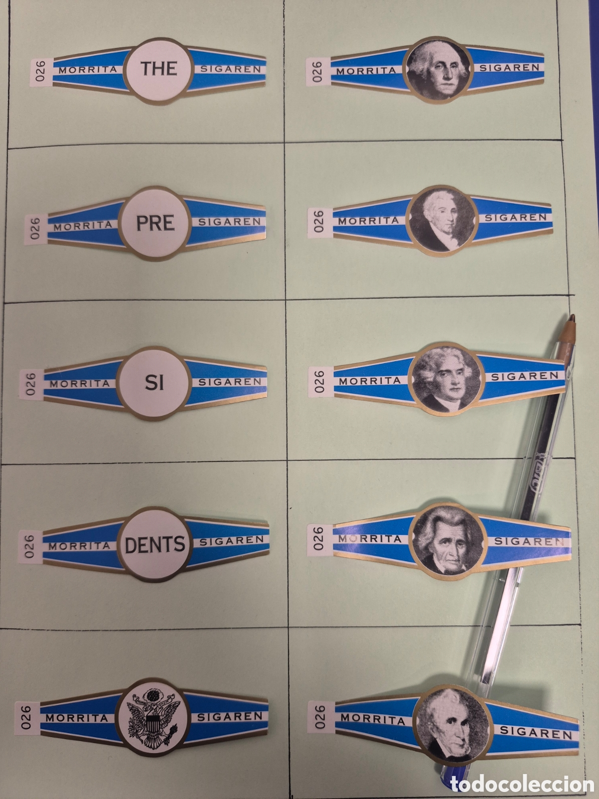 Otros art&iacute;culos de coleccionismo en papel: 30 VITOLAS MORRITA PRESIDENTES SERIE COMPLETA AZUL