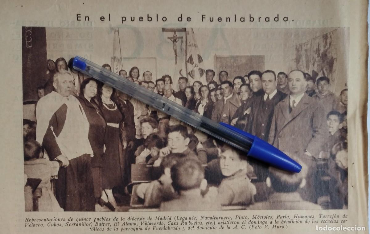 Otros art&iacute;culos de coleccionismo en papel: MADRID FUENLABRADA PARROQUIA BENDICI&Oacute;N ESCUELAS CAT&Oacute;LICAS LEGAN&Eacute;S NAVACARNERO PARLA CUBAS PINTO 1935