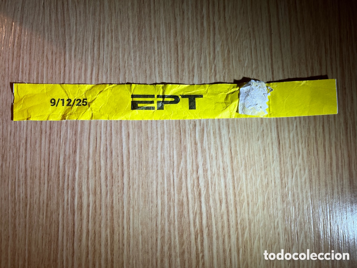 Otros art&iacute;culos de coleccionismo en papel: Pulsera EPT Praga. European Poker Tour. Hotel Hilton. 9/12/25