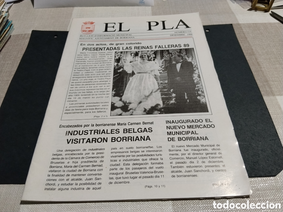Otros art&iacute;culos de coleccionismo en papel: Bolet&iacute;n informativo municipal,EL PLA Burriana 1988
