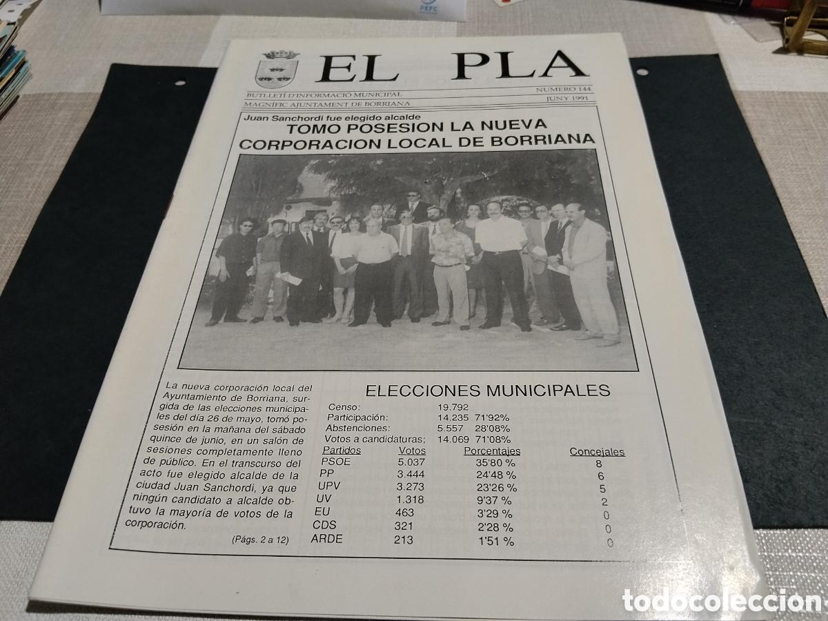 Otros art&iacute;culos de coleccionismo en papel: Bolet&iacute;n informativo municipal EL PLA Burriana 1991