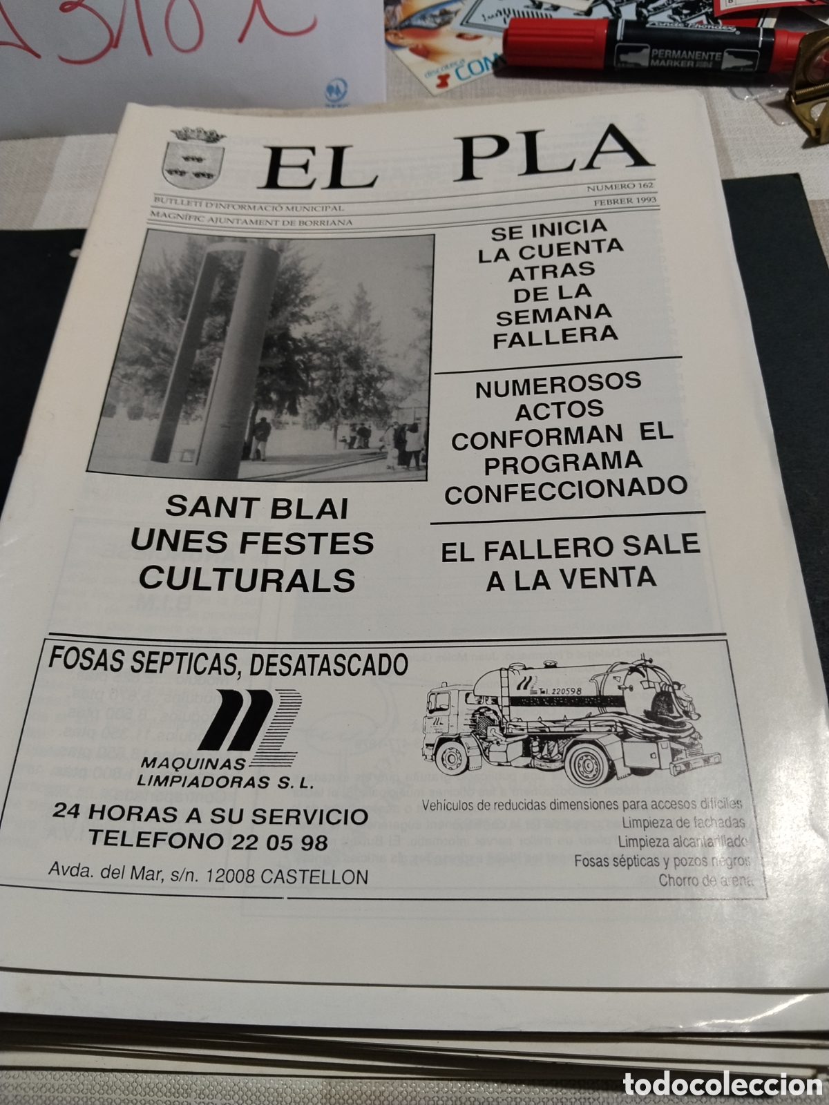 Otros art&iacute;culos de coleccionismo en papel: Bolet&iacute;n informativo municipal EL PLA Burriana 1993