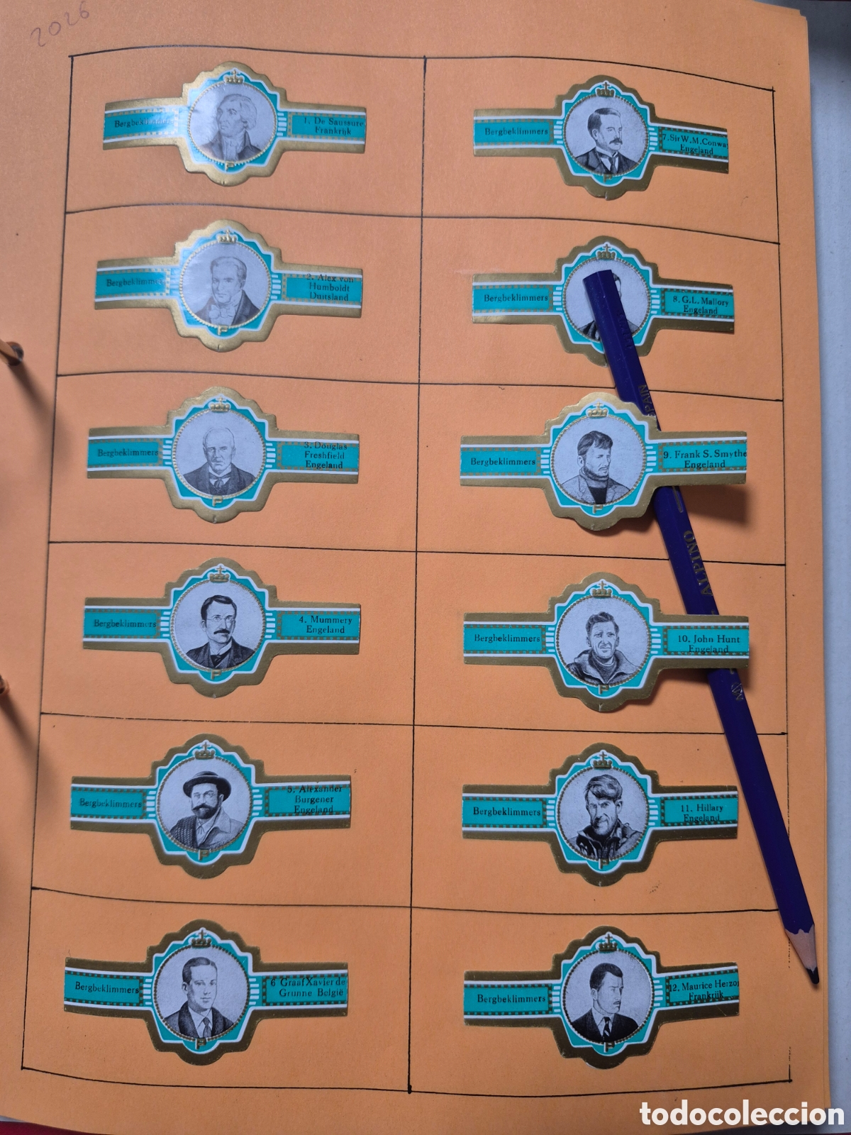 Outros artigos de papel: 12 VITOLAS PRINCIPAL ESCALADORES SERIE COMPLETA VERDE