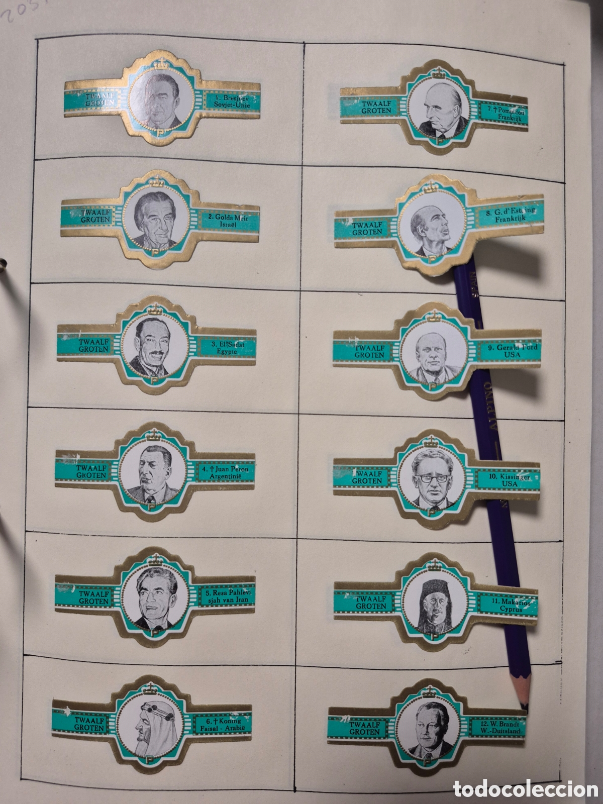 Otros art&iacute;culos de coleccionismo en papel: 12 VITOLAS PRINCIPAL PERSONAJES SERIE COMPLETA VERDE