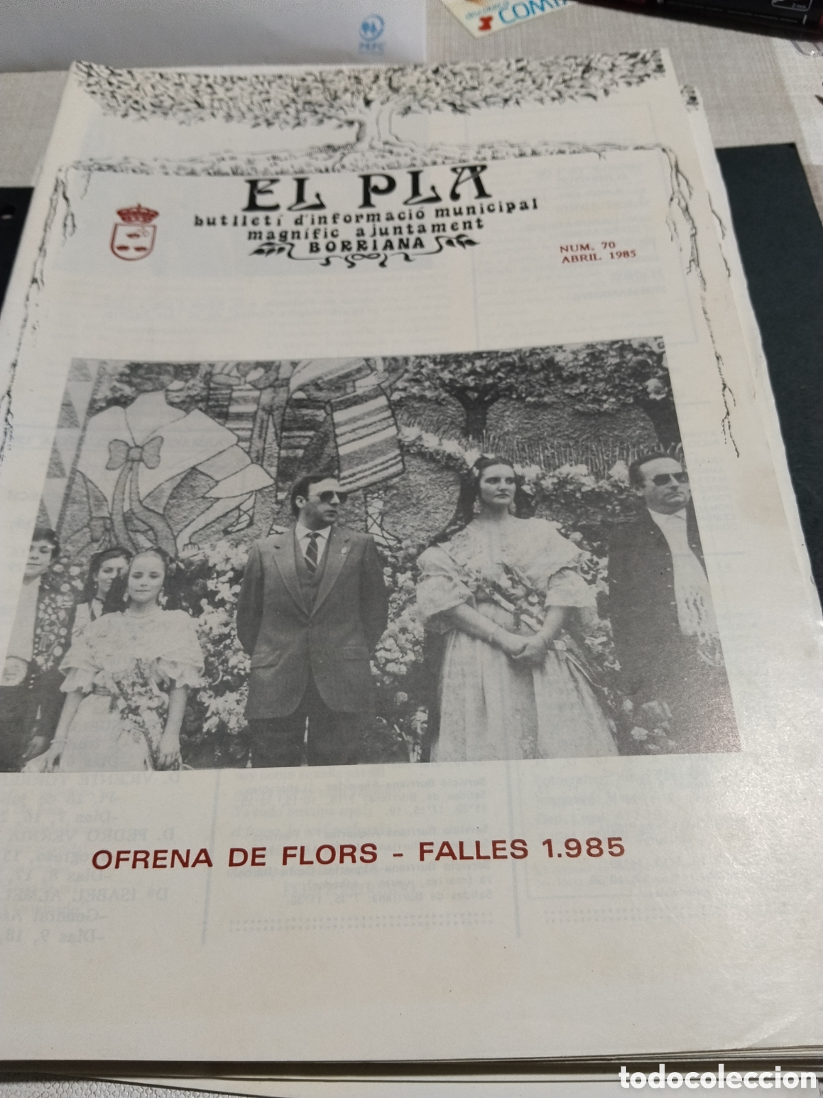 Otros art&iacute;culos de coleccionismo en papel: Bolet&iacute;n informativo municipal EL PLA Burriana ofrenda de flors falles 1985