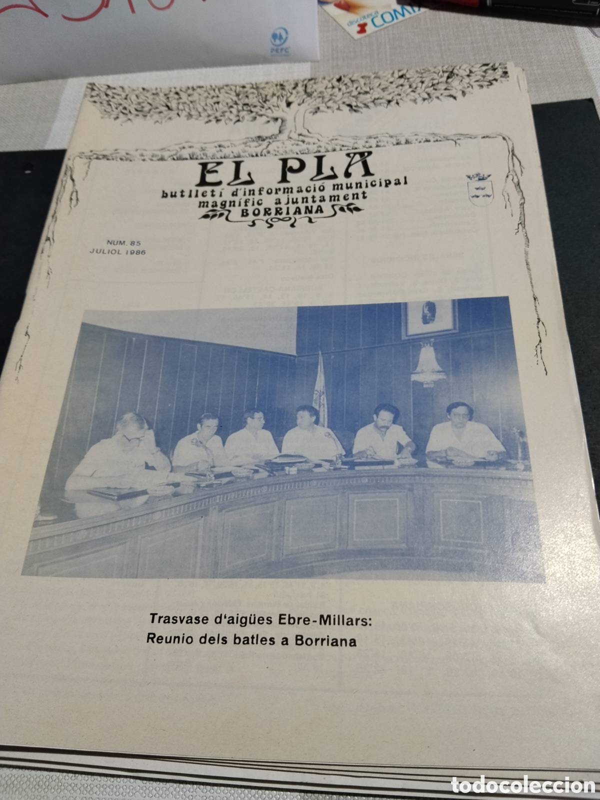Otros art&iacute;culos de coleccionismo en papel: Bolet&iacute;n informativo municipal EL PLA Burriana 1986