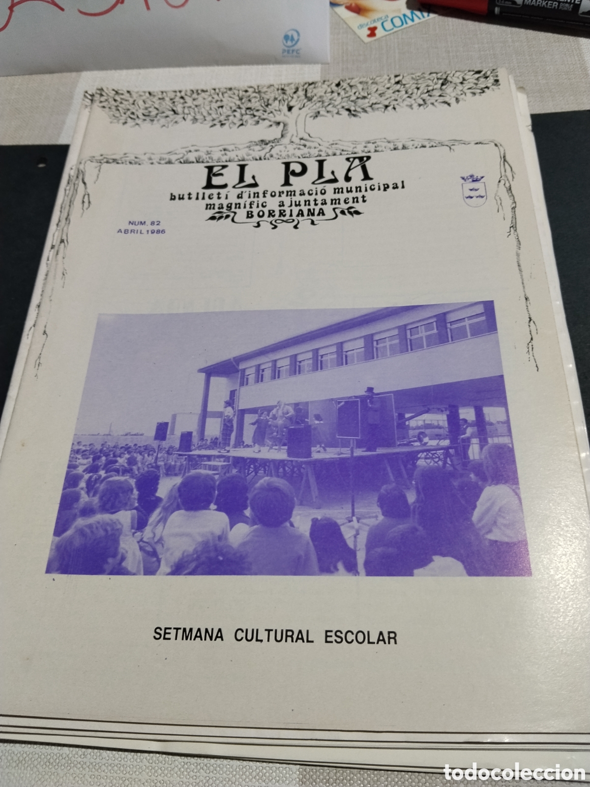 Otros art&iacute;culos de coleccionismo en papel: Bolet&iacute;n informativo municipal EL PLA Burriana 1986