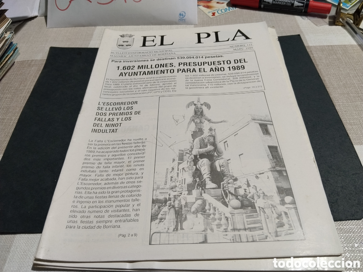Otros art&iacute;culos de coleccionismo en papel: Bolet&iacute;n informativo municipal EL PLA Burriana