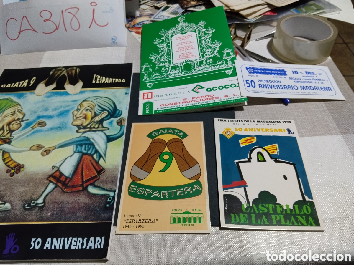 Otros art&iacute;culos de coleccionismo en papel: Programa fiestas magdalena 50 aniversario,gaiata 9 L,Espartera