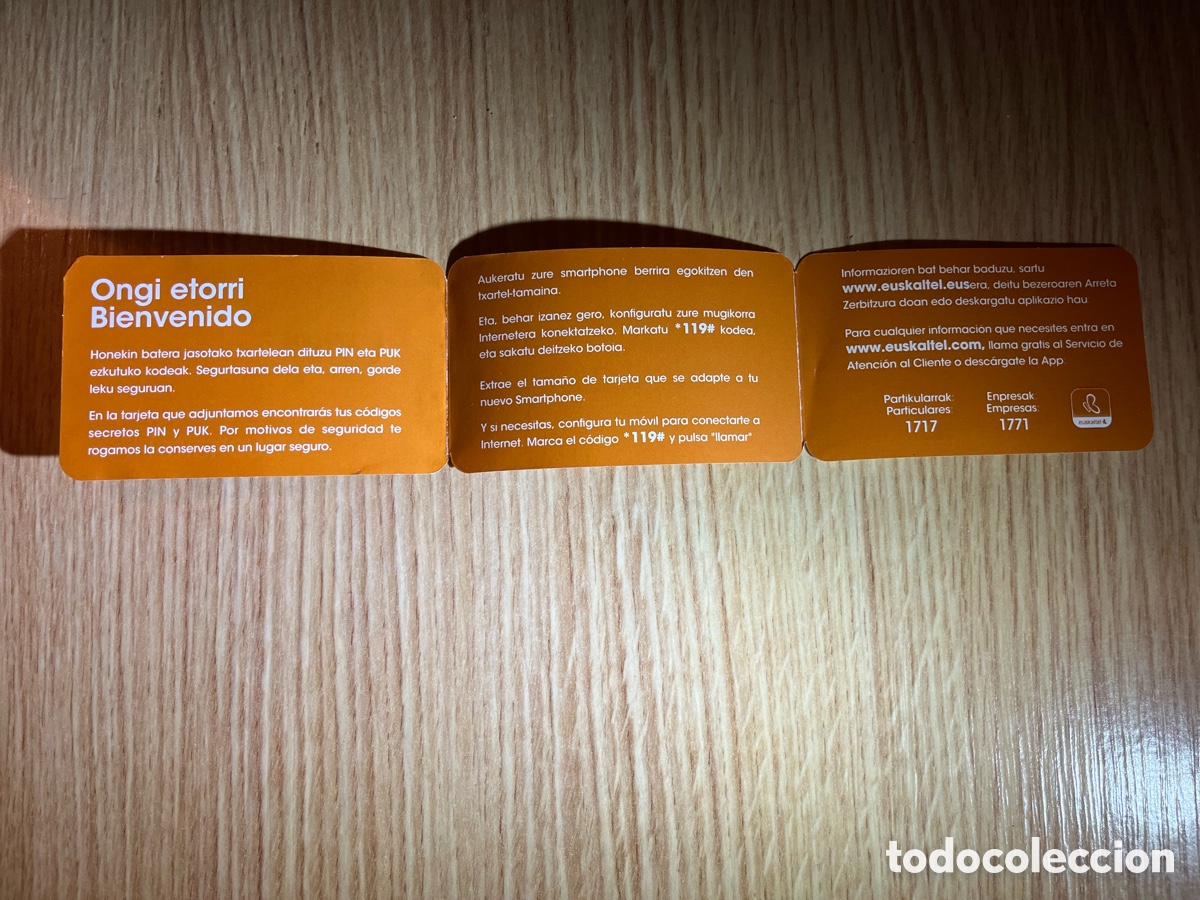 Otros art&iacute;culos de coleccionismo en papel: Instrucciones de uso TRIPLE SIM. EUSKALTEL - Foto 4