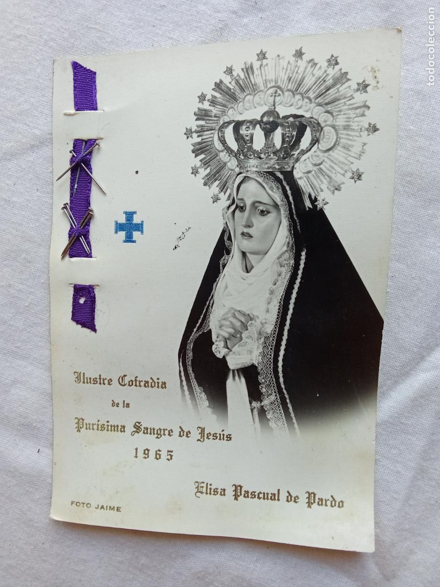 Otros art&iacute;culos de coleccionismo en papel: Castell&oacute;n, Ilustre cofradia de la Pur&iacute;sima Sangre de Jes&uacute;s 1965. Elisa Pascual de Pardo N-doc 6