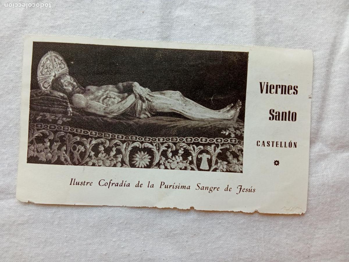 Sammelleidenschaft Andere Papierartikel: Castell&oacute;n Ilustre Cofrad&iacute;a de la Pur&iacute;sima Sangre de Jes&uacute;s, Viernes santo N-doc 27