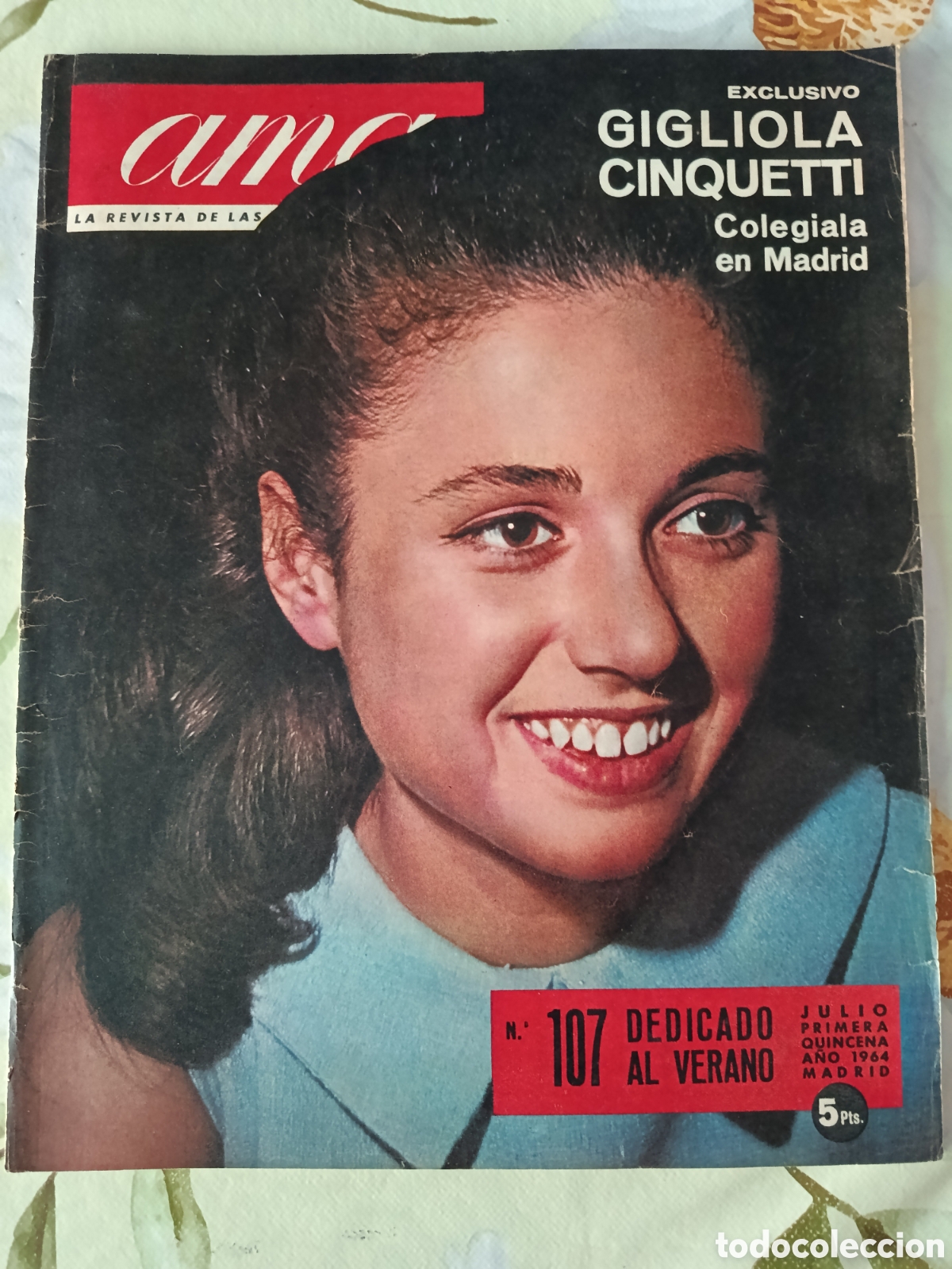 Otros art&iacute;culos de coleccionismo en papel: Gigliola Cinquetti revista Ama editada en Espa&ntilde;a N⁰ 107 a&ntilde;o 1964.