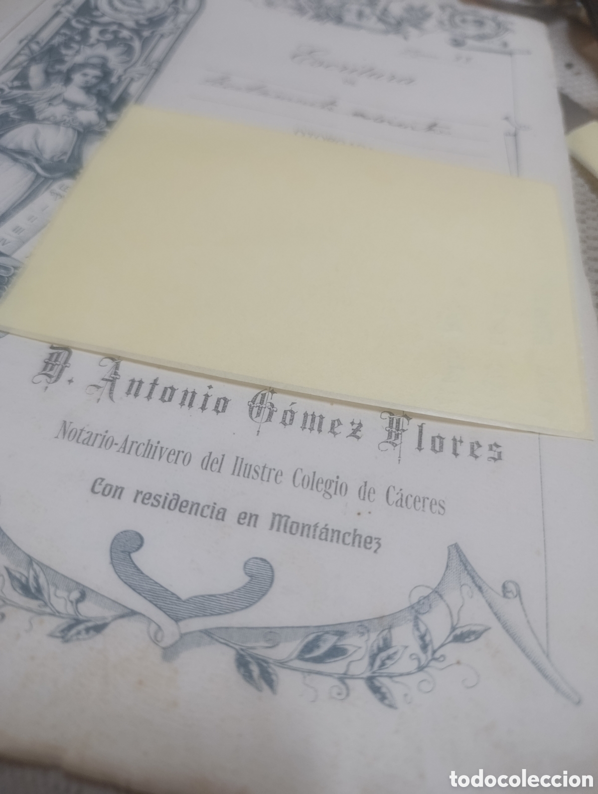 Otros art&iacute;culos de coleccionismo en papel: Escritura de testamento abierto Montanchez C&aacute;ceres