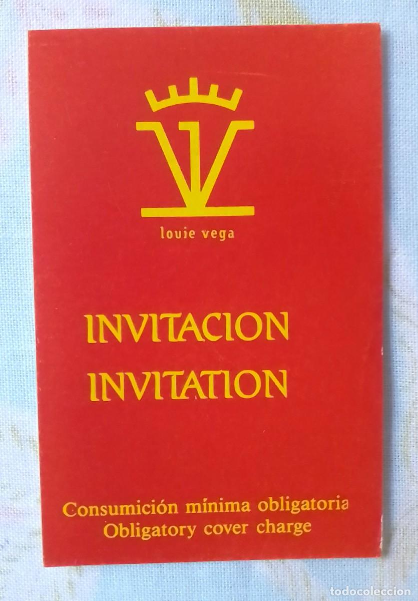 Otros art&iacute;culos de coleccionismo en papel: TICKET INVITACI&Oacute;N INVITATION ENTRADA..DISCOTHEQUE ? BO&Icirc;TE? DISCOTECA ? DISCO ? LOUIE VEGA CALAFELL ?