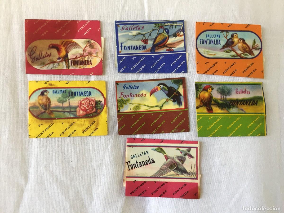 Otros art&iacute;culos de coleccionismo en papel: Lote de 7 envoltorios de Galletas Fontaneda - A&ntilde;os 60 -70