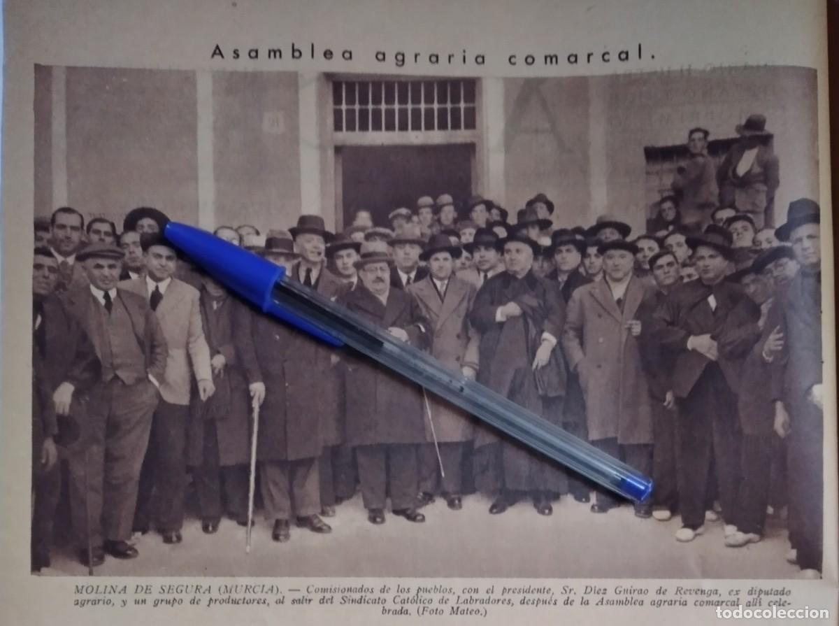 Otros art&iacute;culos de coleccionismo en papel: MOLINA DE SEGURA MURCIA DIEZ GUIRAO DE REVENGA ASAMBLEA AGRARIA SINDICATO CAT&Oacute;LICO LABRADORES 1935