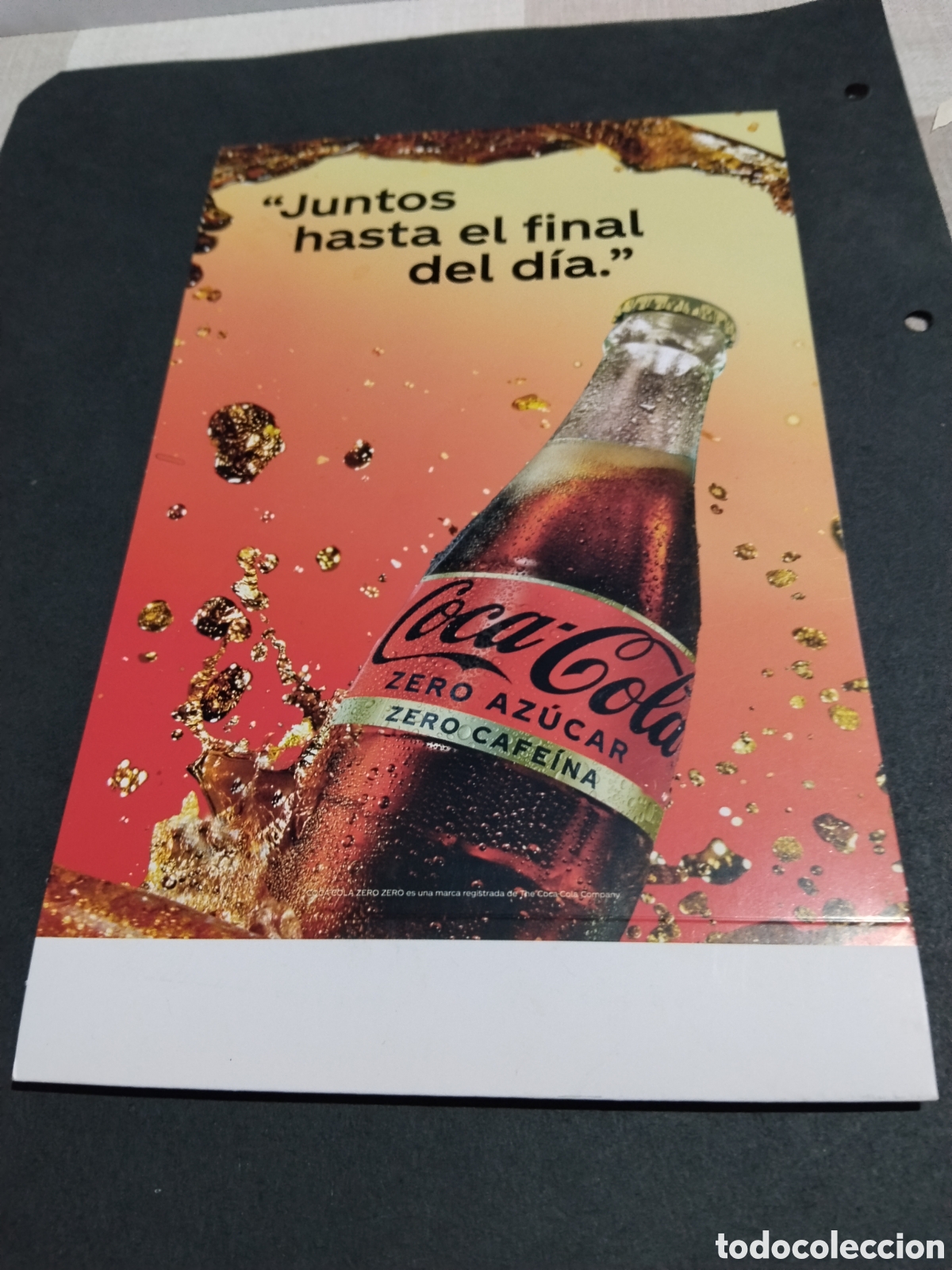 Otros art&iacute;culos de coleccionismo en papel: Cart&oacute;n publicidad Coca-Cola Zero Az&uacute;car Zero Cafe&iacute;na