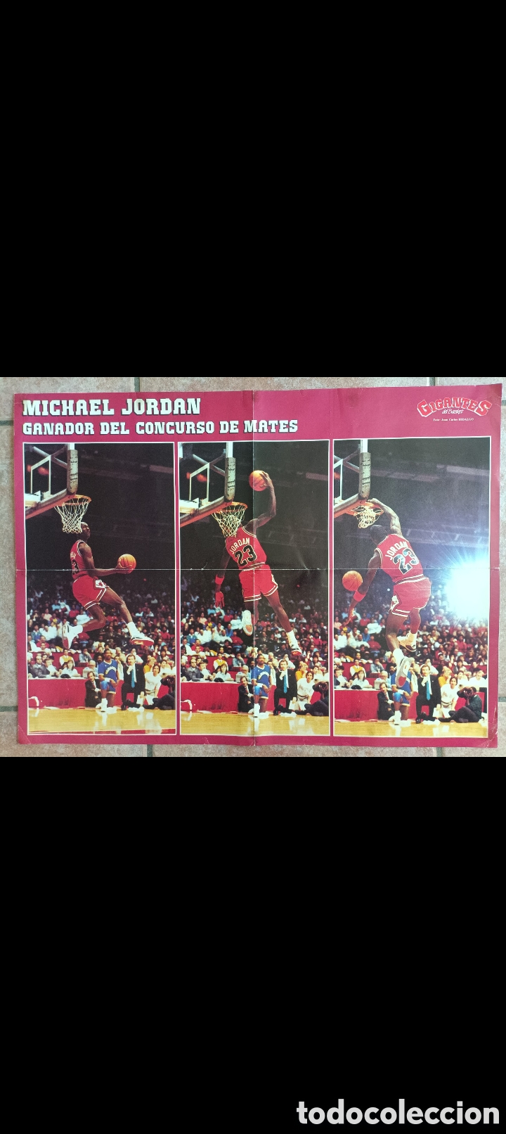 Otros art&iacute;culos de coleccionismo en papel: P&oacute;ster de Michael Jordan de la revista Gigantes del Basket