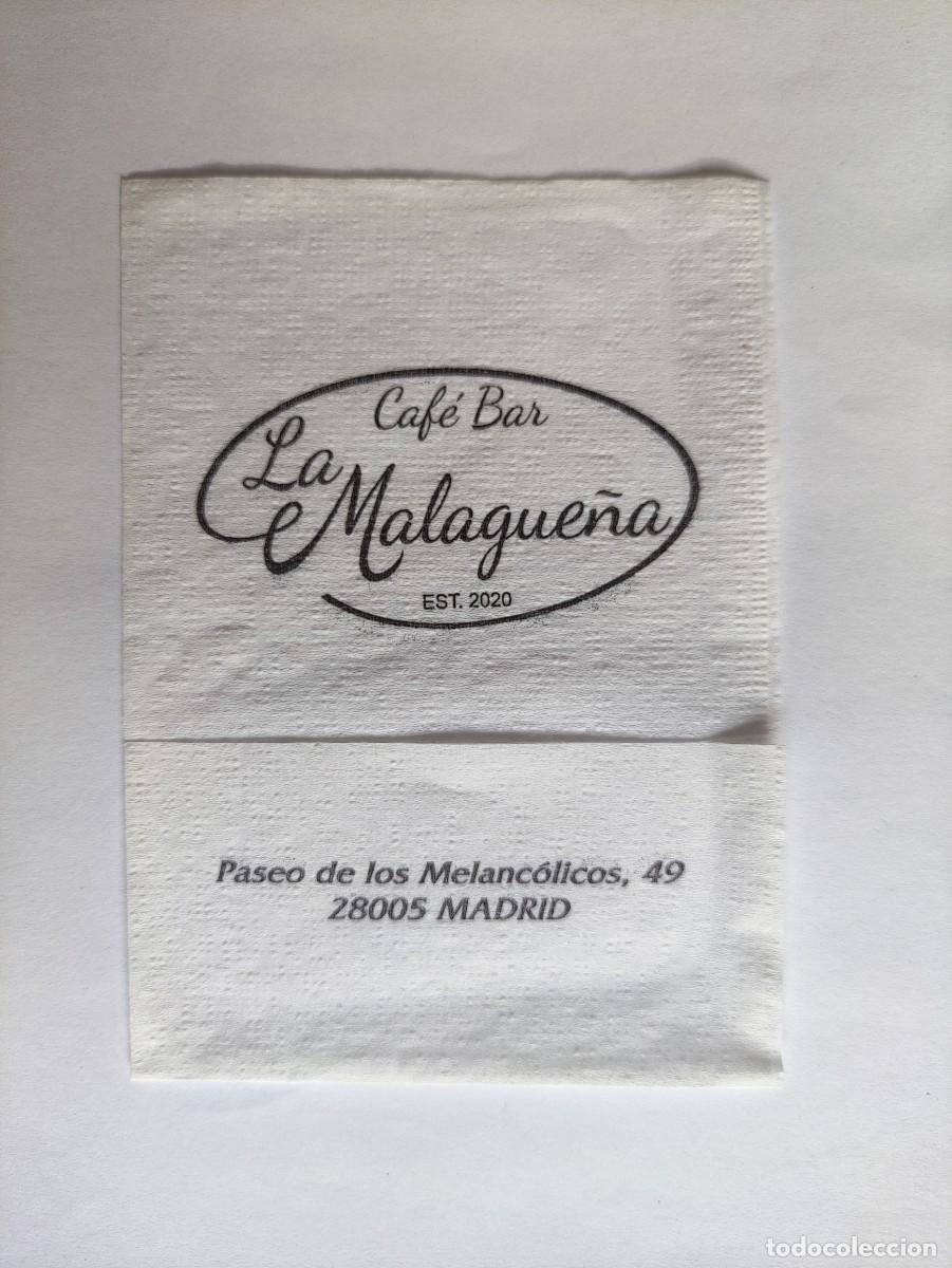 Otros art&iacute;culos de coleccionismo en papel: SERVILLETA DE PAPEL - CAFE BAR LA MALAGUE&Ntilde;A - MADRID