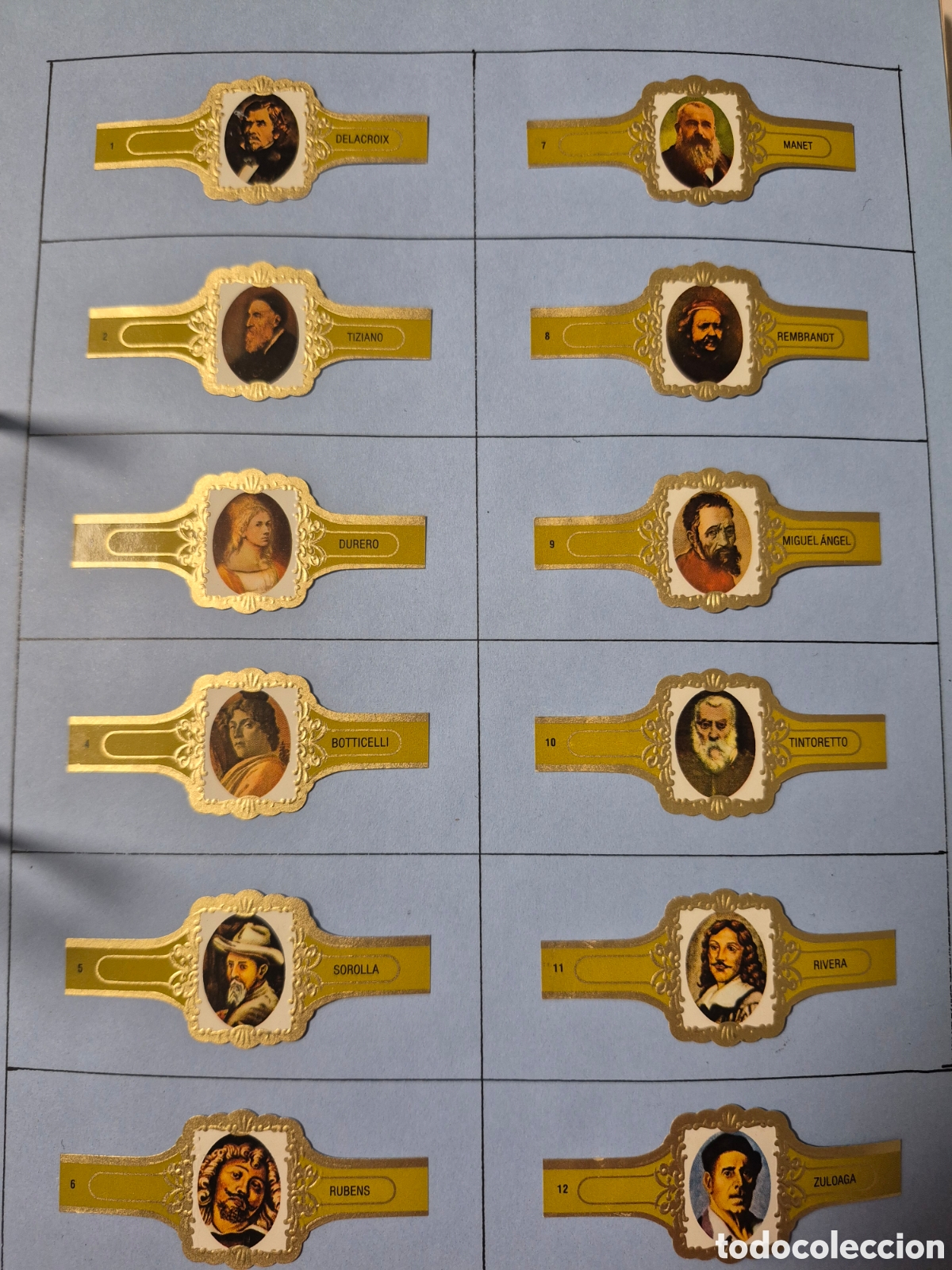 Otros art&iacute;culos de coleccionismo en papel: 12 VITOLAS PINTORES CELEBRES SERIE COMPLETA