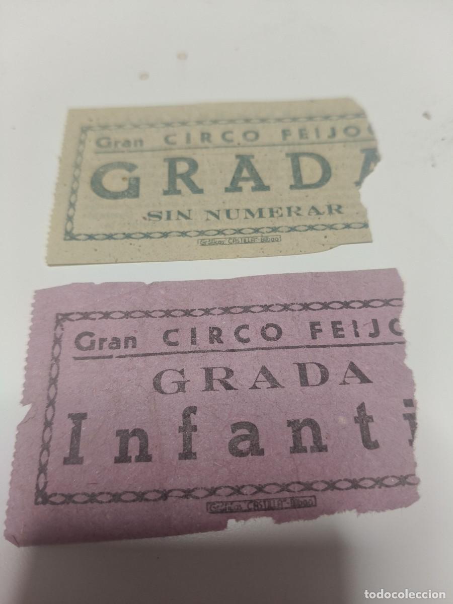 Otros art&iacute;culos de coleccionismo en papel: GRAN CIRCO FEIJOO. LOTE DE 2 ENTRADAS.