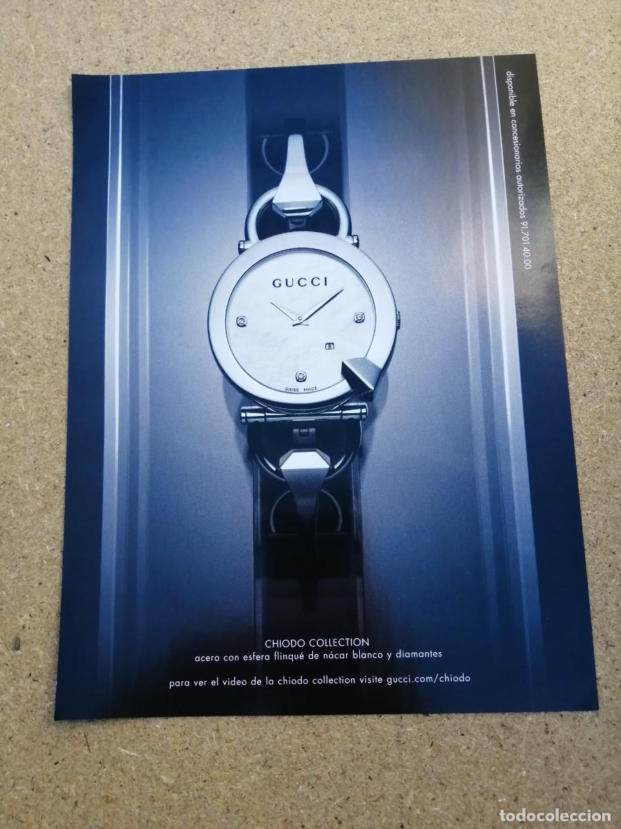 Otros art&iacute;culos de coleccionismo en papel: ANUNCIO. RELOJES GUCCI, CHIODO COLLECTION