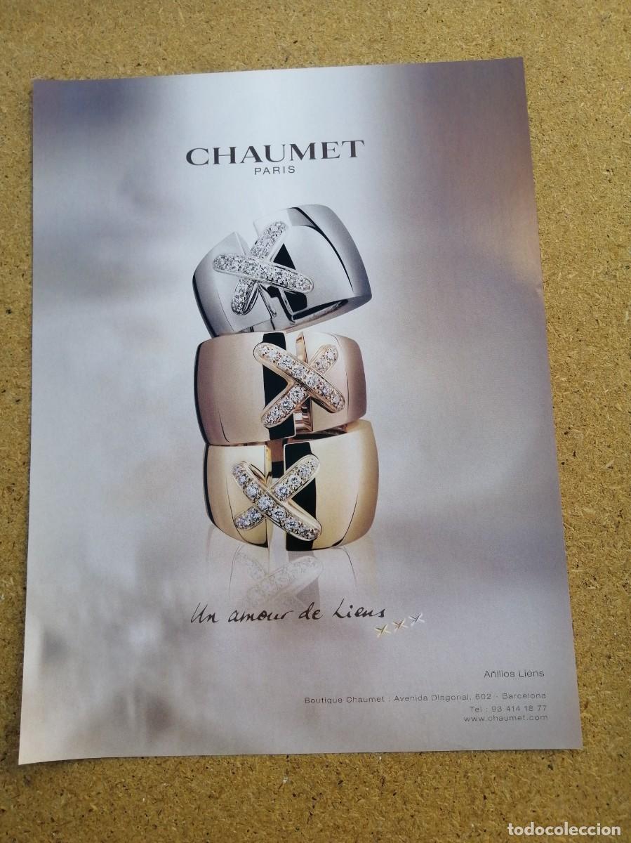 Otros art&iacute;culos de coleccionismo en papel: ANUNCIO. CHAUMET, PARIS