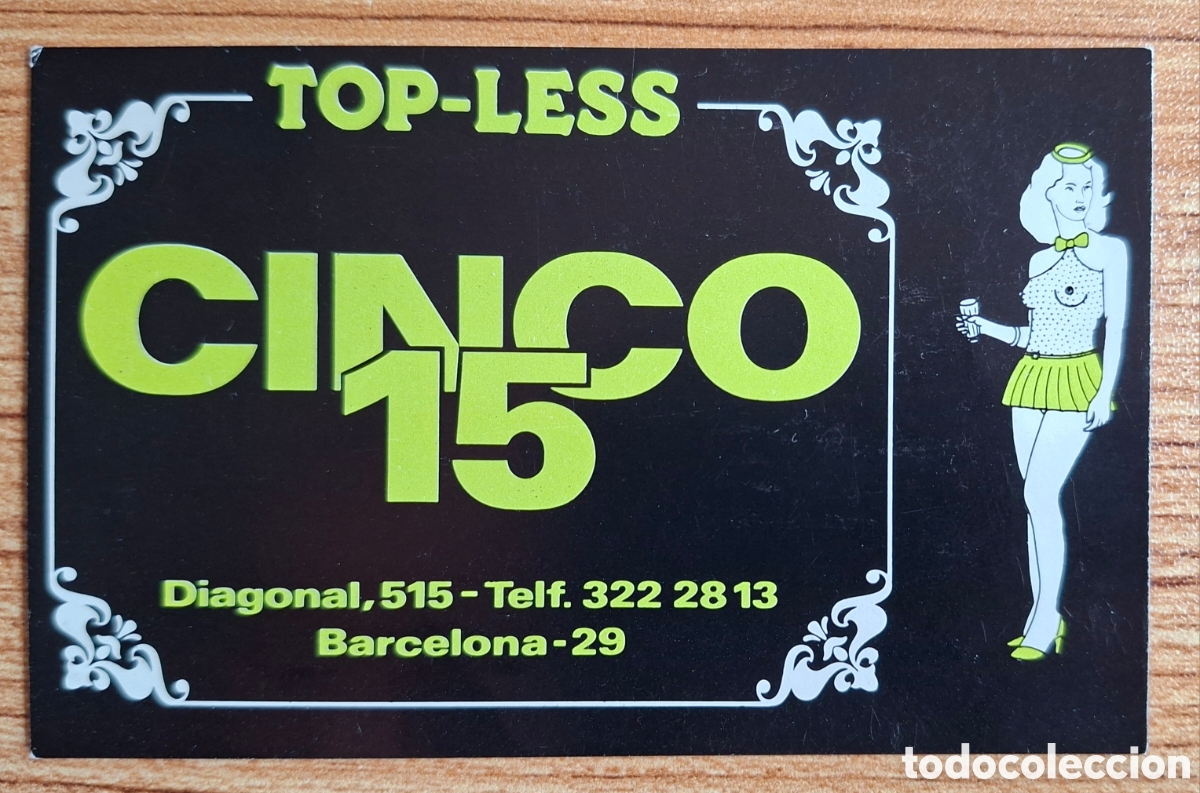 Otros art&iacute;culos de coleccionismo en papel: Flyer entrada invitaci&oacute;n Top Less Cinco 15 - Barcelona