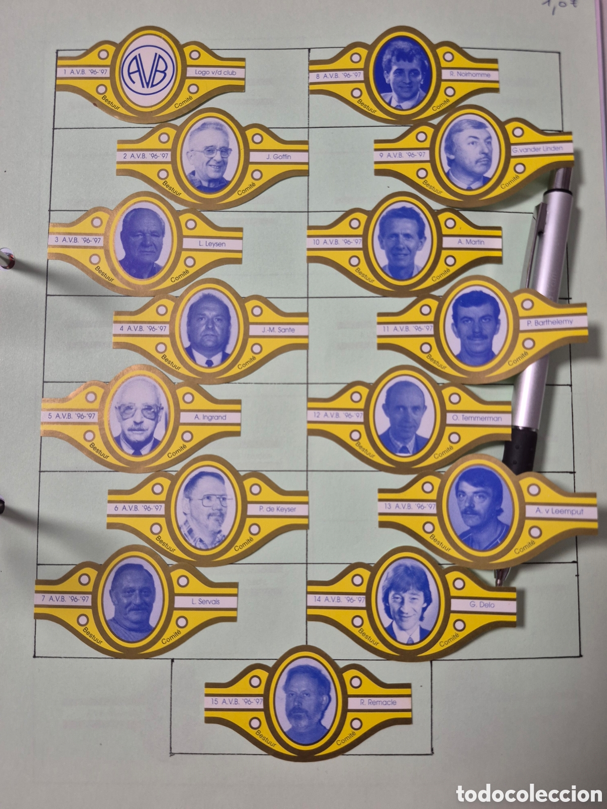 Otros art&iacute;culos de coleccionismo en papel: 12 VITOLAS A.V.B. BESTUR COMIT&Eacute; SERIE COMPLETA