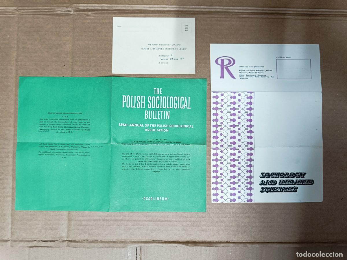 Otros art&iacute;culos de coleccionismo en papel: LOTE DE 3 DOCUMENTOS POLACOS DE SOCIOLOGIA, A&Ntilde;OS 60, POLONIA COMUNISTA, POLSKA -P31