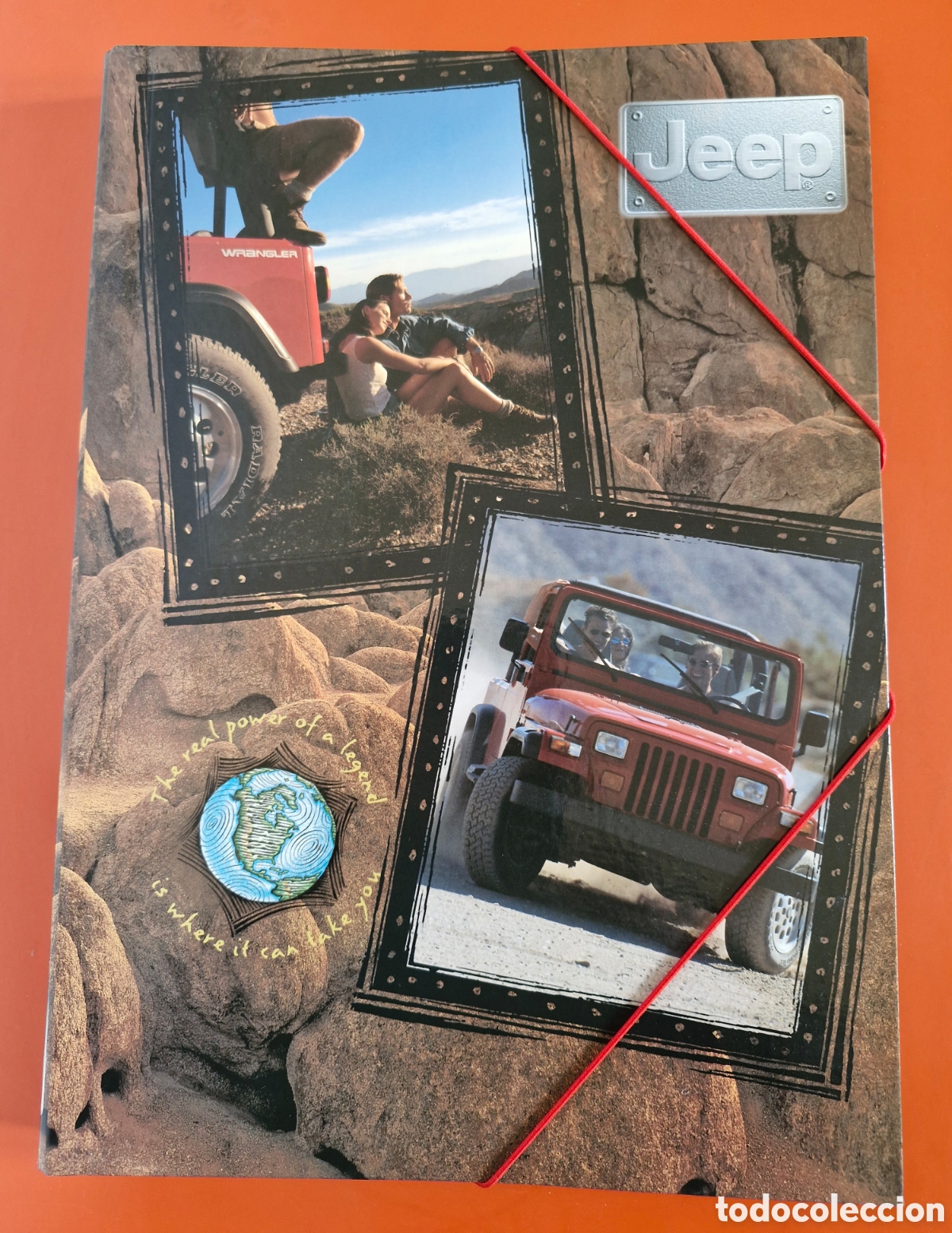 Otros art&iacute;culos de coleccionismo en papel: CARPETA CLASIFICADORA TAMA&Ntilde;O FOLIO THE REAL POWER OF A LEGEND JEEP 90'S.NUEVA.