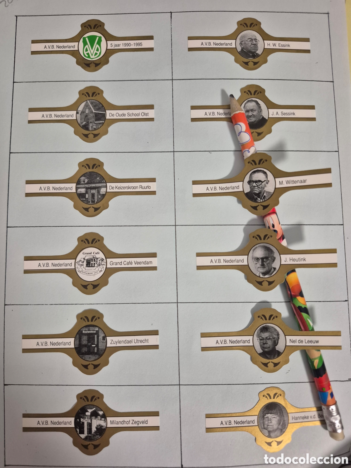 Otros art&iacute;culos de coleccionismo en papel: 12 VITOLAS A.V.B. NEDERLAND SERIE COMPLETA