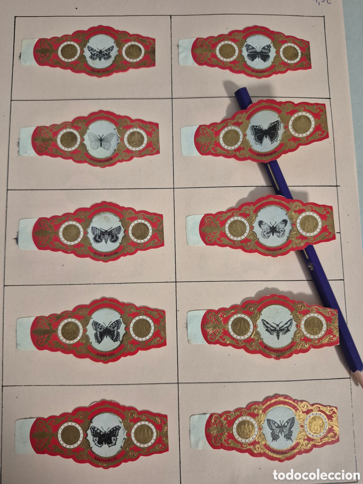 Otros art&iacute;culos de coleccionismo en papel: 10 VITOLAS MARIPOSAS SERIE COMPLETA