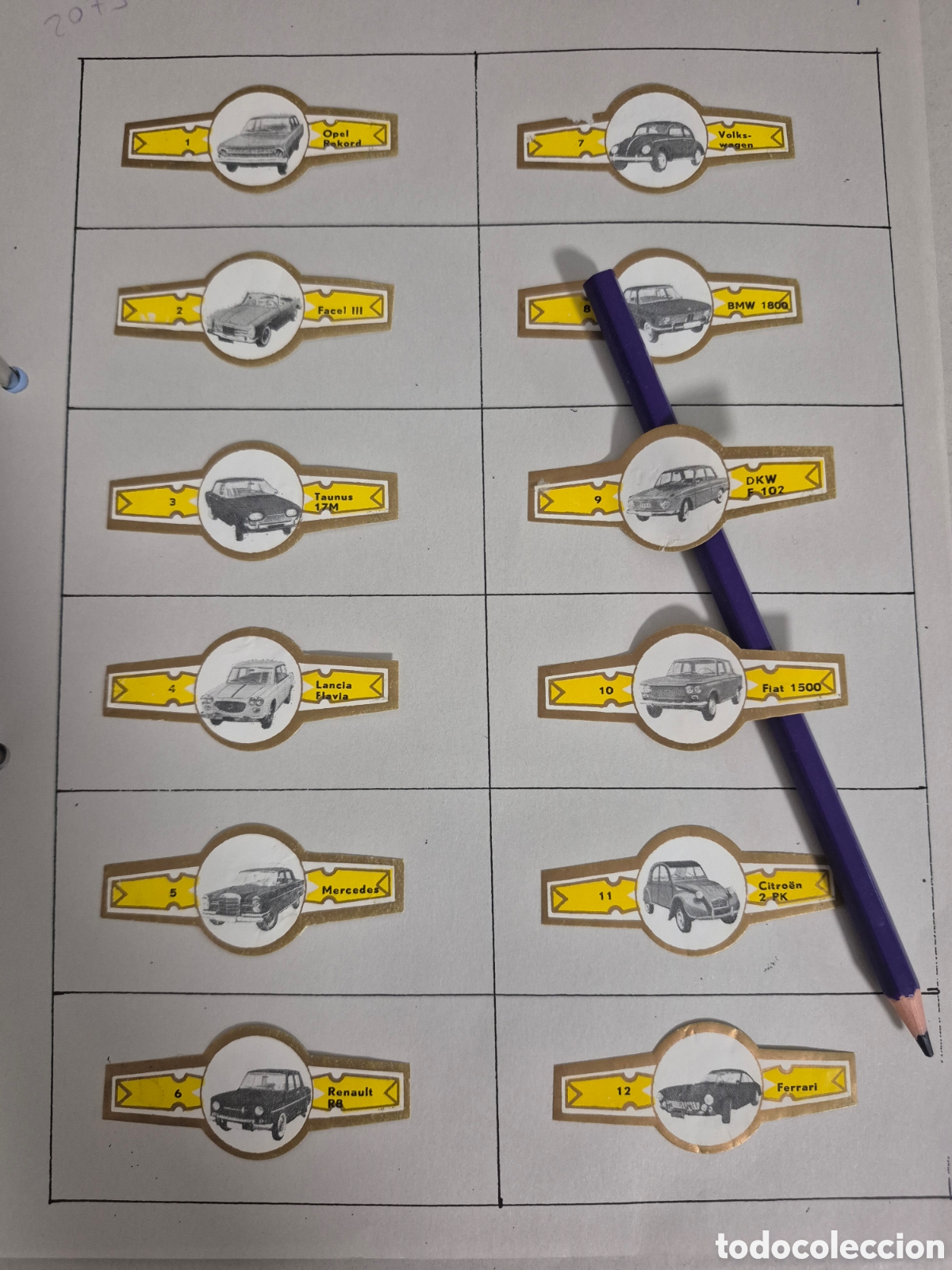 Otros art&iacute;culos de coleccionismo en papel: 10 VITOLAS COCHES ANTIGUOS SERIE COMPLETA
