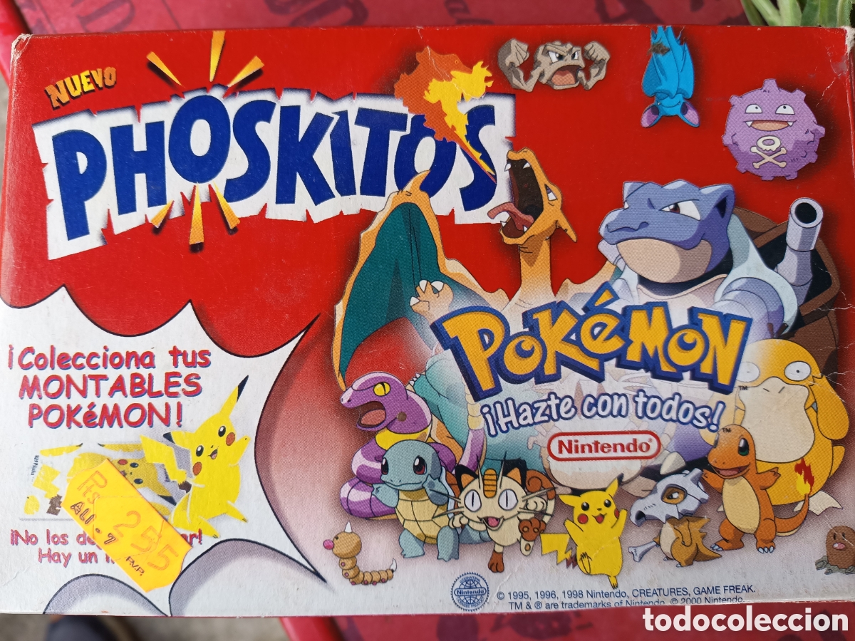 Otros art&iacute;culos de coleccionismo en papel: Caja Phoskitos Pok&eacute;mon montables 2000