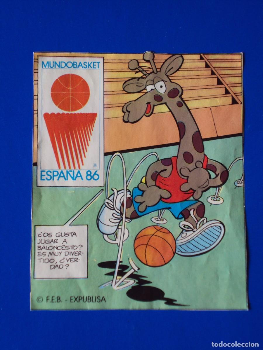 Otros art&iacute;culos de coleccionismo en papel: RECORTE DE COMIC PIVOT MASCOTA JIRAFA MUNDOBASKET ESPA&Ntilde;A 1986 86 10,7X8,7 CM APROX