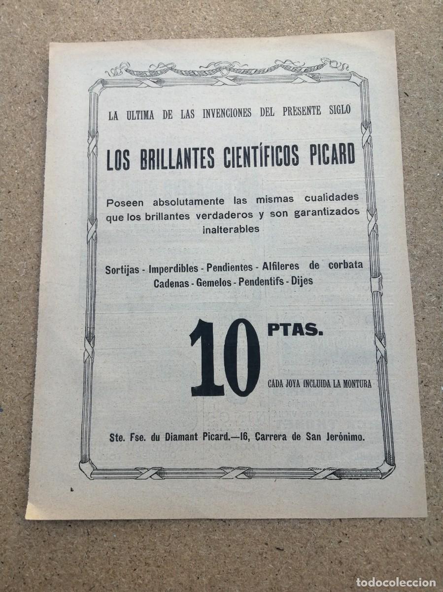 Otros art&iacute;culos de coleccionismo en papel: ANUNCIO. LA ULTIMA DE LAS INVENCIONES DEL PRESENTE SIGLO