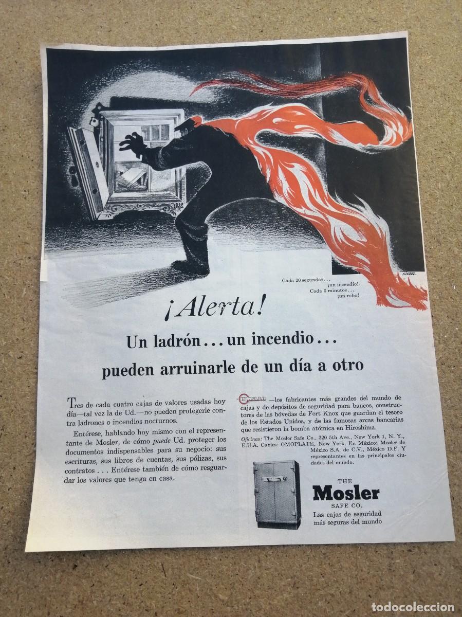 Otros art&iacute;culos de coleccionismo en papel: ANUNCIO. MOSLER, LAS CAJAS DE SEGURIDAD MAS SEGURAS DEL MUNDO