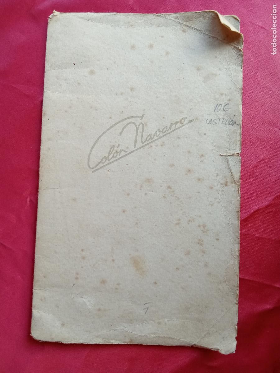 Otros art&iacute;culos de coleccionismo en papel: Recordatorio primera comuni&oacute;n castell&oacute;n. Col&oacute;n Navarro a&ntilde;os 40 Papel.136