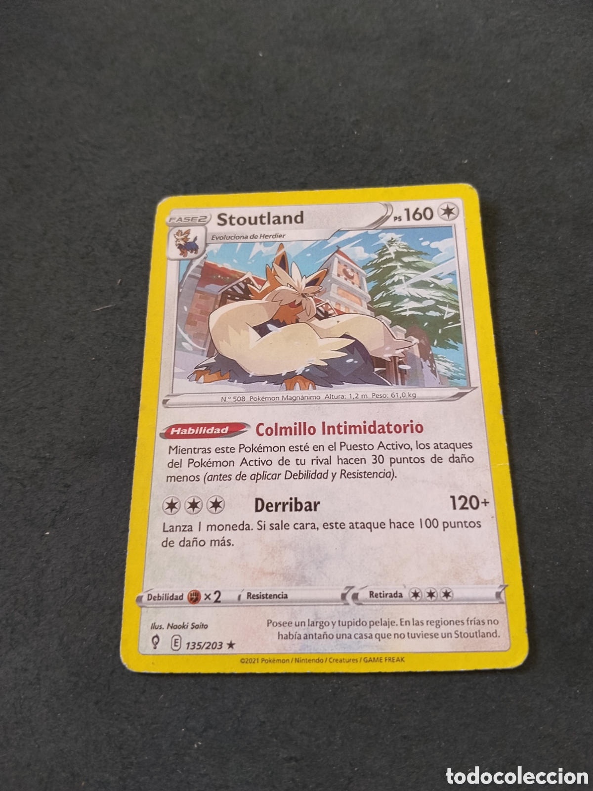 Otros art&iacute;culos de coleccionismo en papel: Carta Pok&eacute;mon stoutland