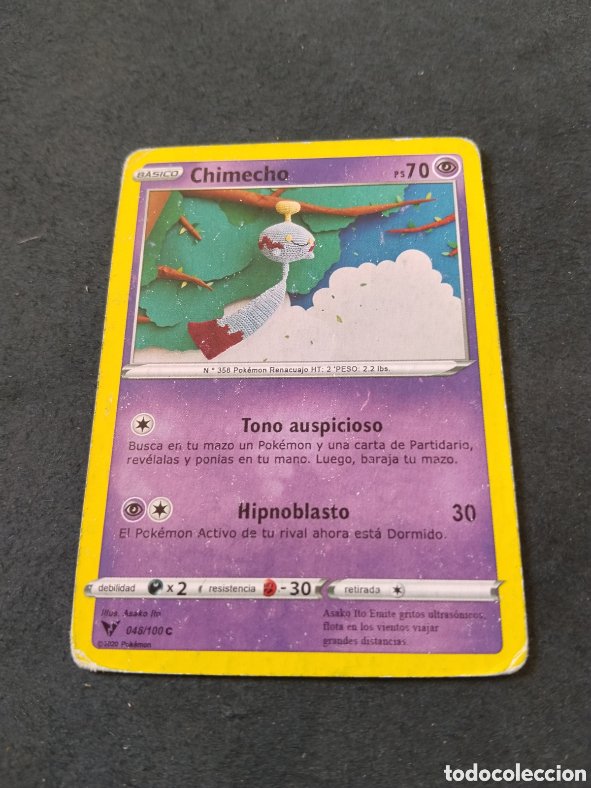 Otros art&iacute;culos de coleccionismo en papel: Carta POK&Eacute;MON chimecho