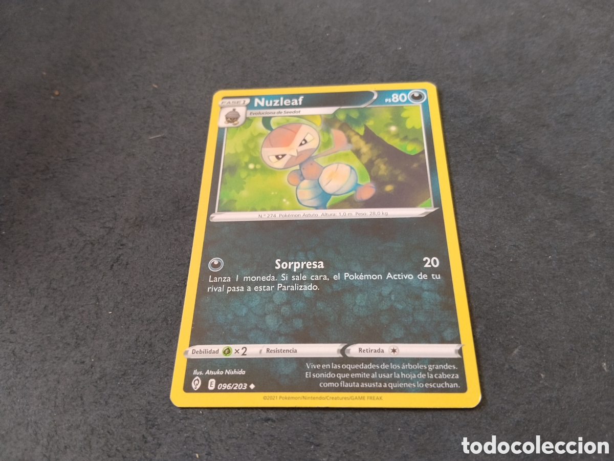 Otros art&iacute;culos de coleccionismo en papel: Carta POK&Eacute;MON nuzleaf.