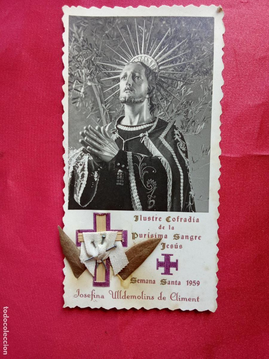 Otros art&iacute;culos de coleccionismo en papel: Recordatorio Semana santa castell&oacute;n Ilustre cofrad&iacute;a de la Pur&iacute;sima Sangre de Jes&uacute;s 1959 P.2-141